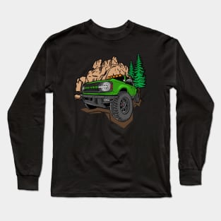 Ford Bronco Design - Green Bronco Long Sleeve T-Shirt